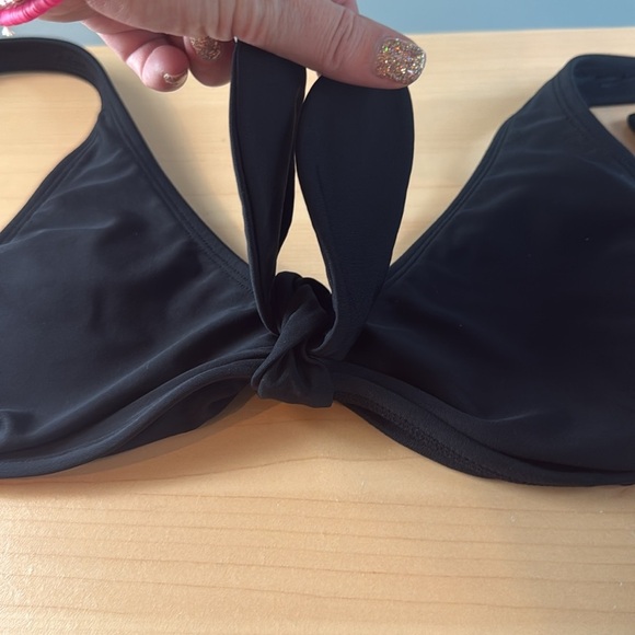 Xhilaration Swim Top black front tie - Picture 5 of 5